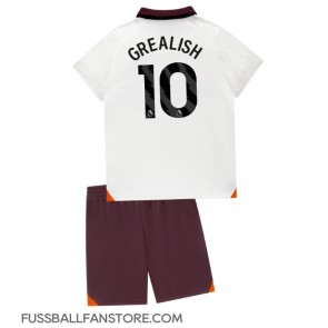 Manchester City Jack Grealish #10 Replik Auswärtstrikot Kinder 2023-24 Kurzarm (+ Kurze Hosen)